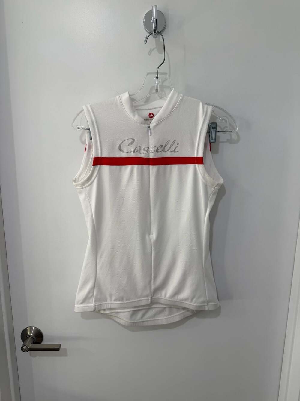 Castelli Promessa Women's Sleeveless Cycling Jersey White Red